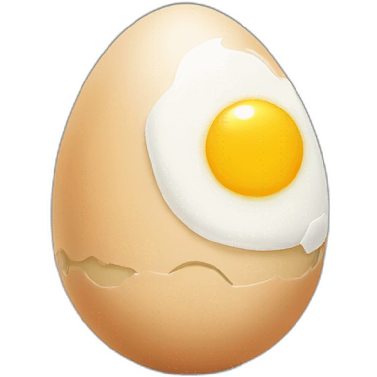 cute Sunny-side-up egg with face  emoji