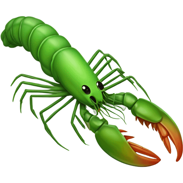 gross green cooked prawn emoji