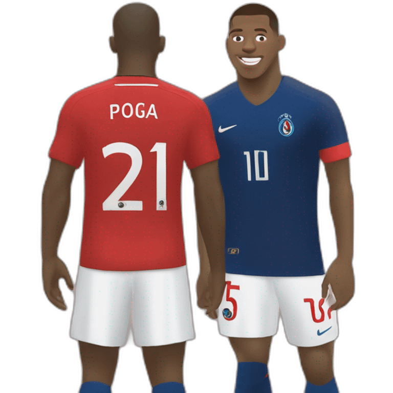 Mbappé avec pogba emoji