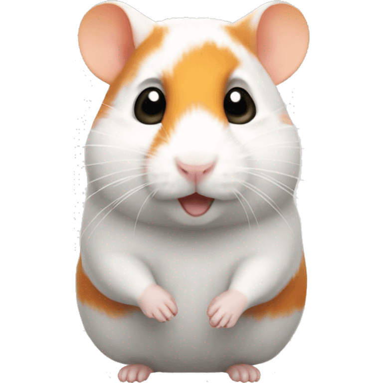 white and orange hamster  emoji