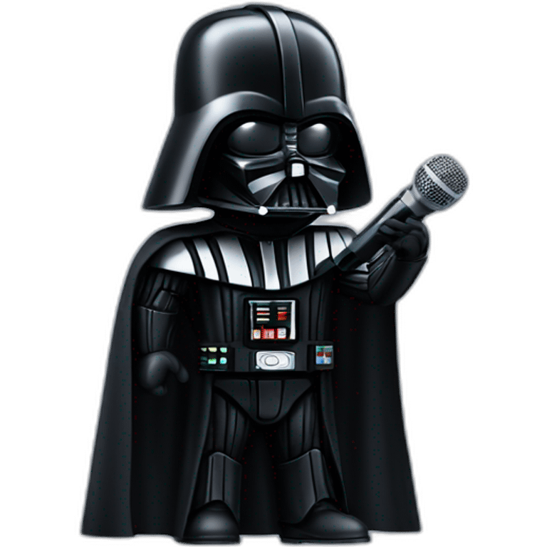 Darth vader singing microphone emoji