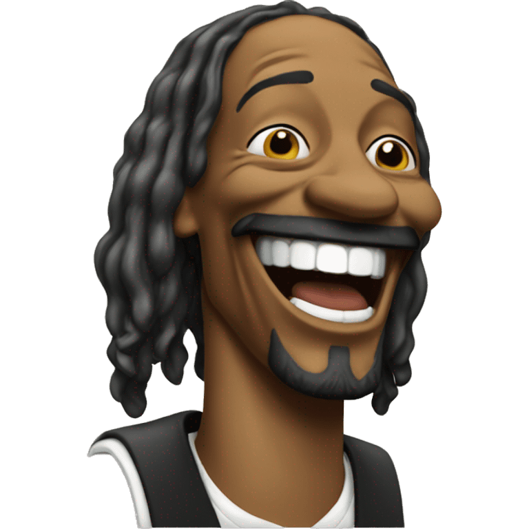 Crazy Snoop Dogg laughing emoji