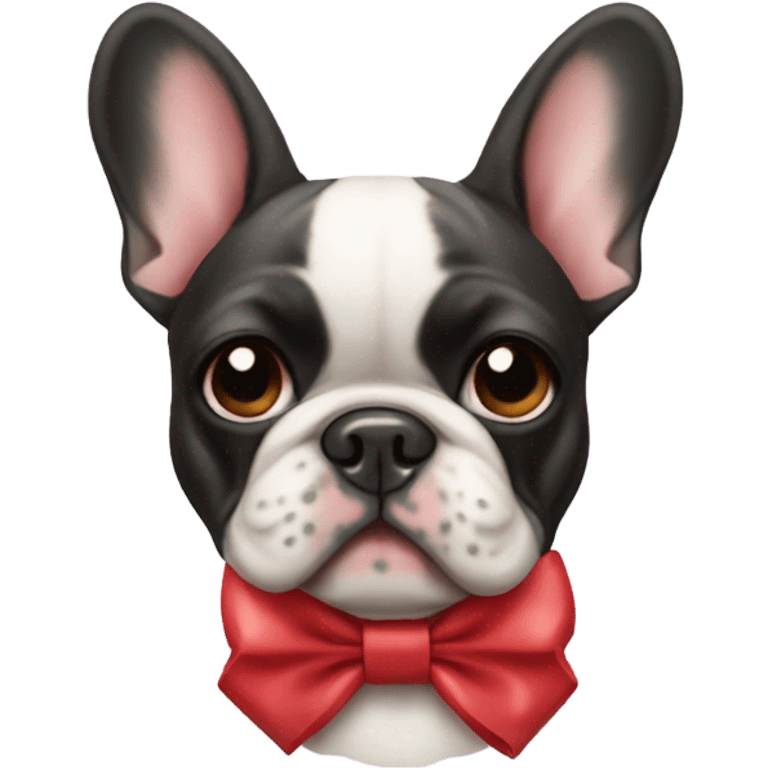 French bulldog with bow emoji