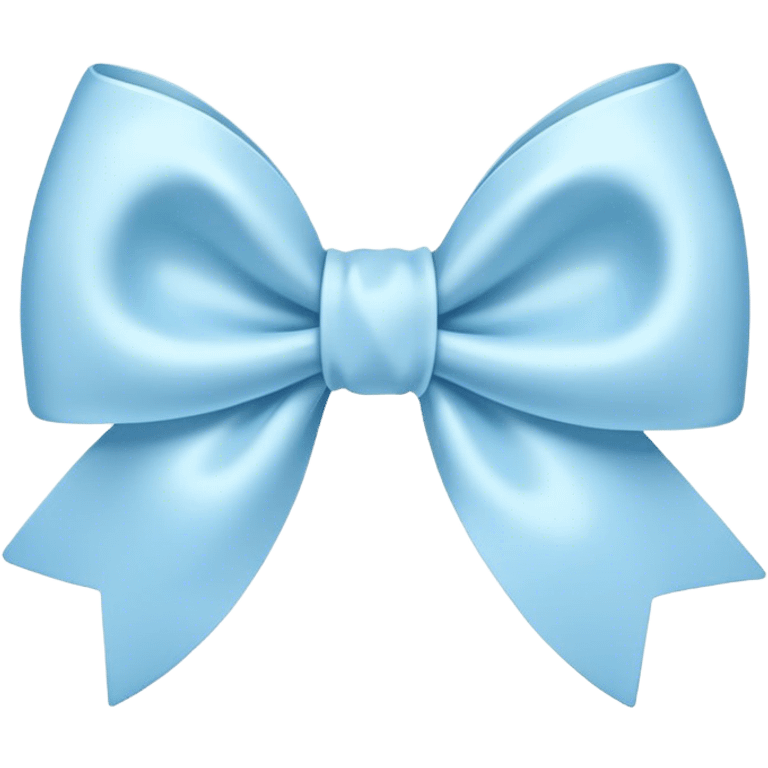 muted light Pastel blue bow  emoji