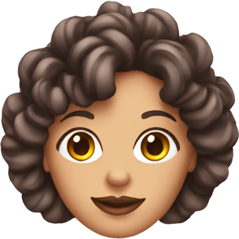 brunette graphic designer with curlers emoji