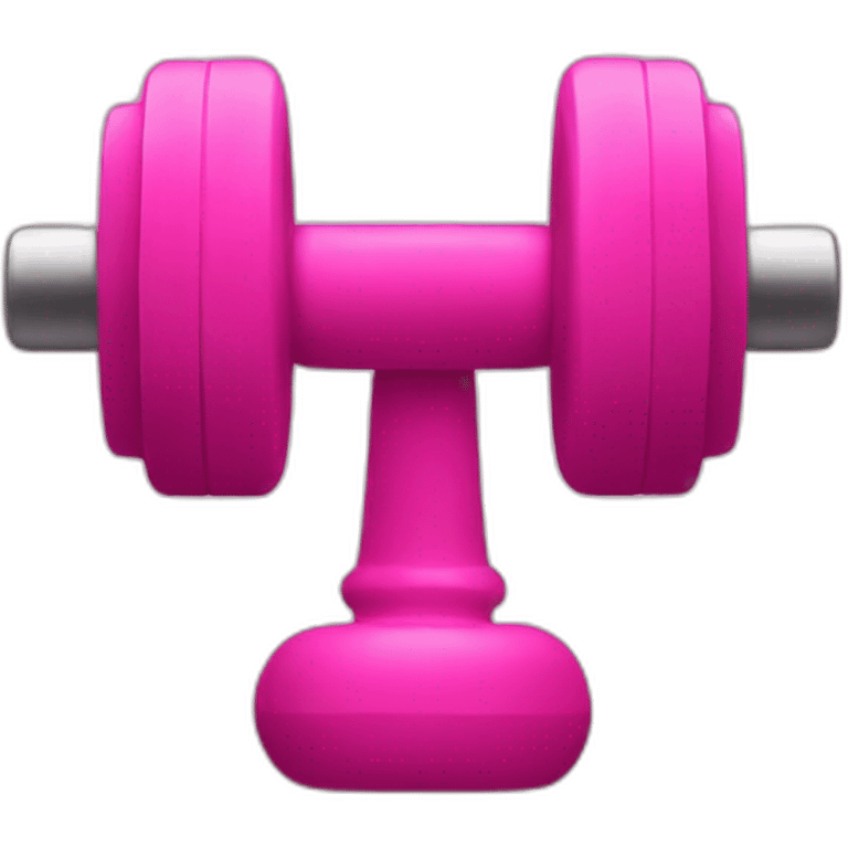 Pink dumbbell emoji