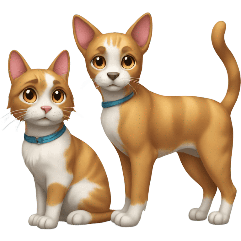 cat and dog emoji