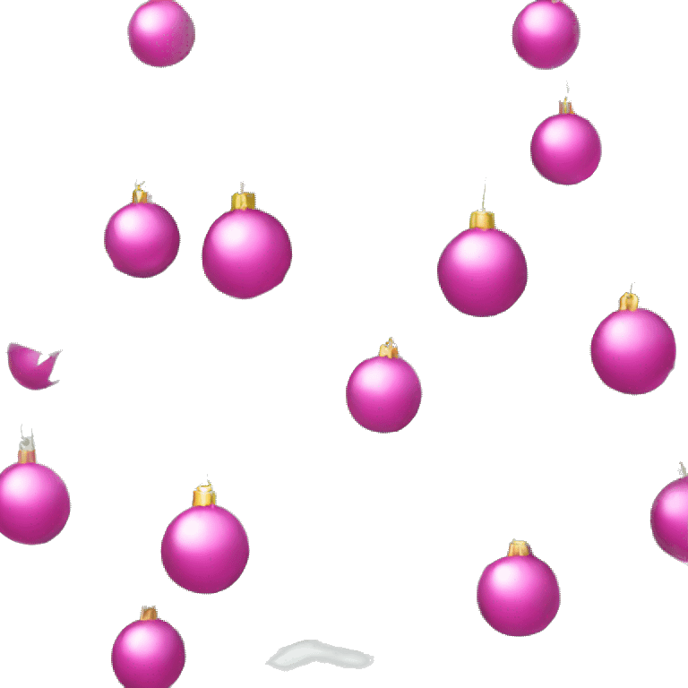 Snowy christmas tree with pink decorations  emoji