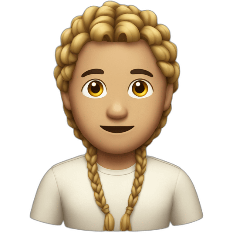 Guy little fat with braids emoji