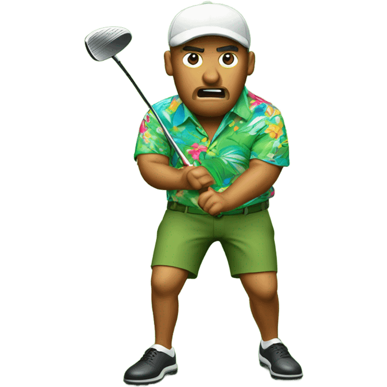 Mad golfer in Hawaii emoji