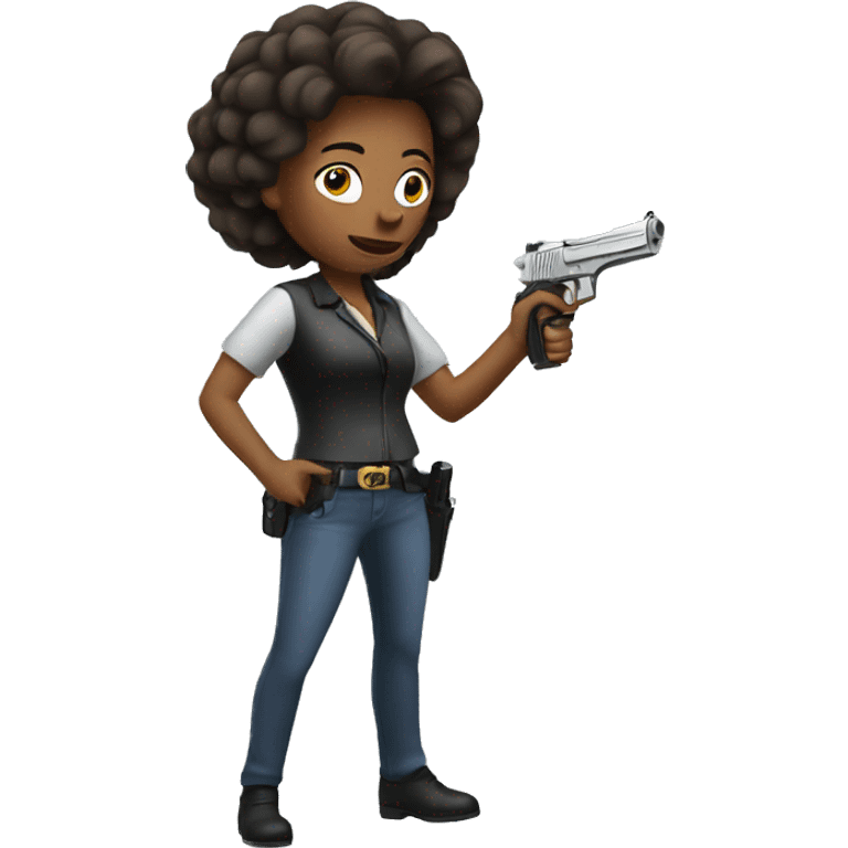 woman with a pistol  emoji