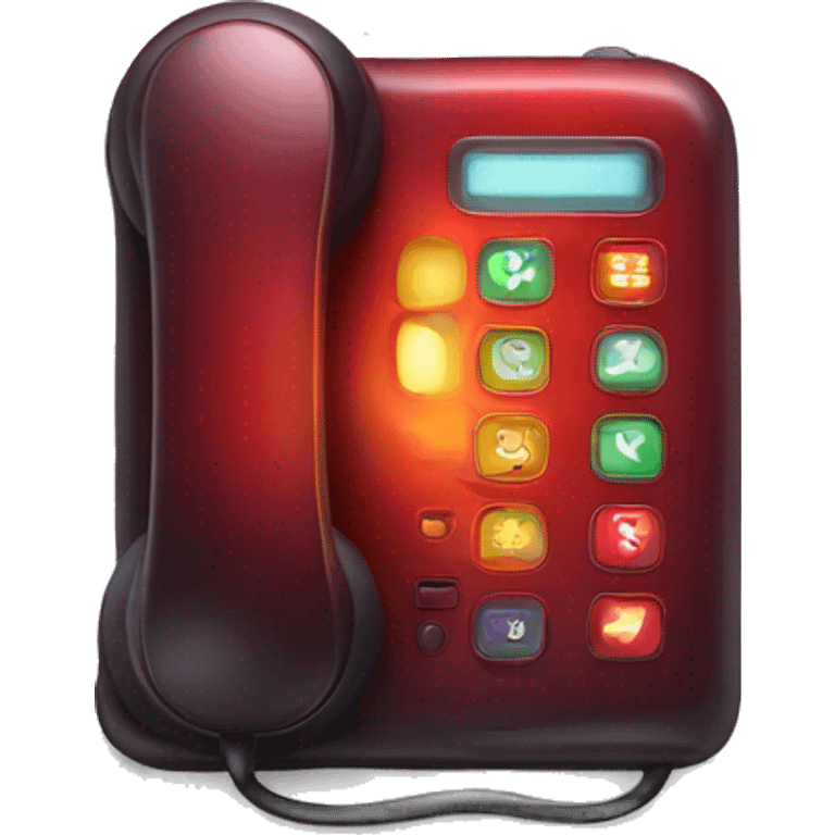 red glowing single phone emoji