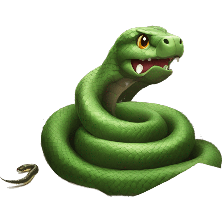 snake sitting on top of a pile of boxes like dragon on its treasure emoji