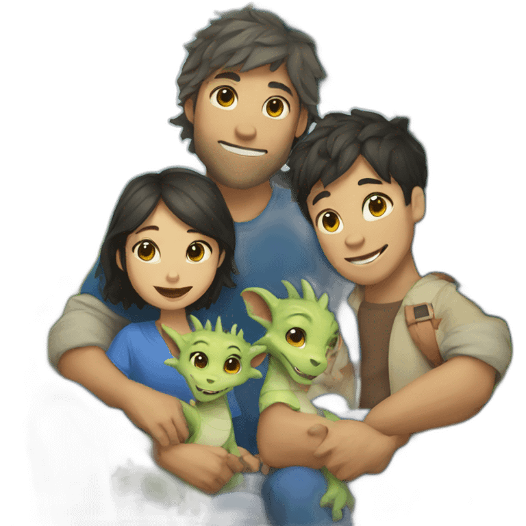 dragon family emoji