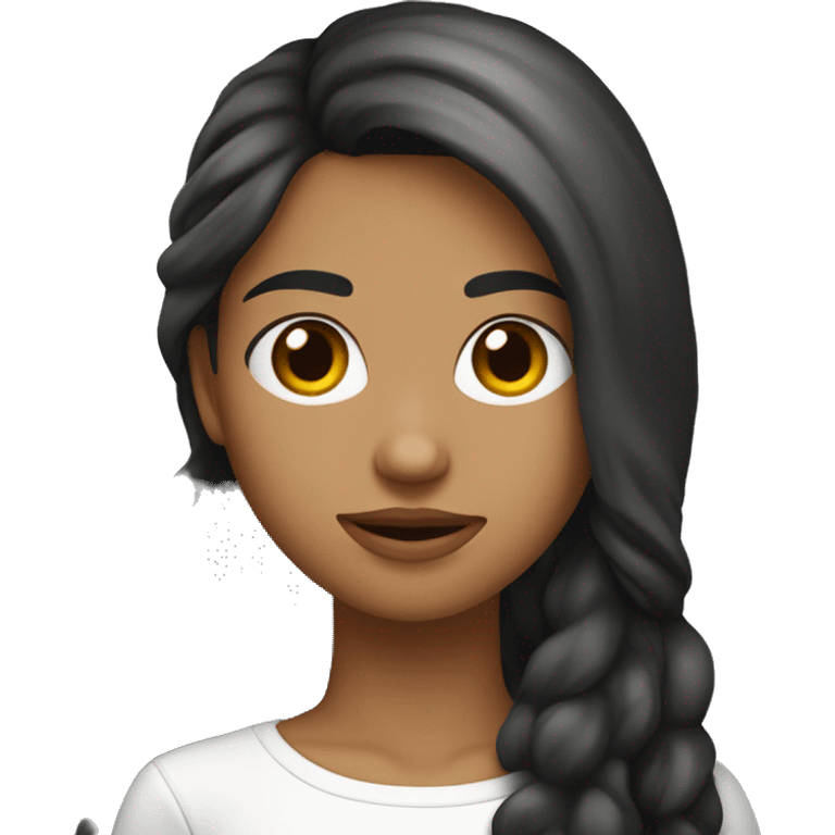 Chica blanca con pelo negro besándose con chico de piel blanca con pelo negro y barba  emoji