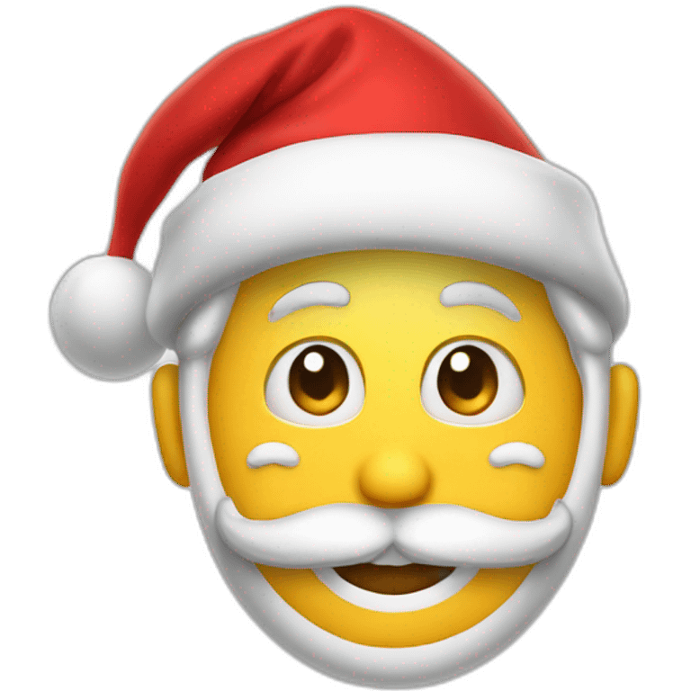 smile emoji with santa claus hat emoji