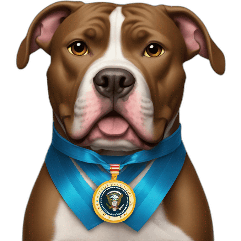 Pitbull getting medal of honor from Joe Biden emoji