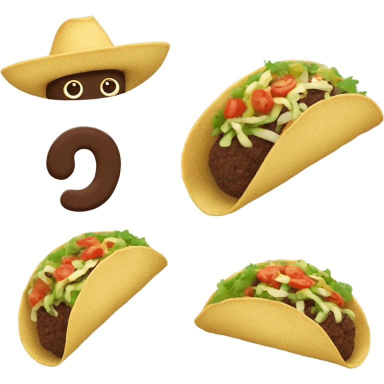 Taco de espagueti con chocolate  emoji