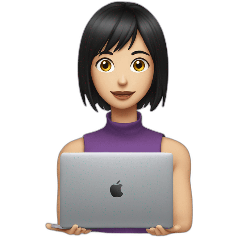 nico-robin-with-a-macbook emoji