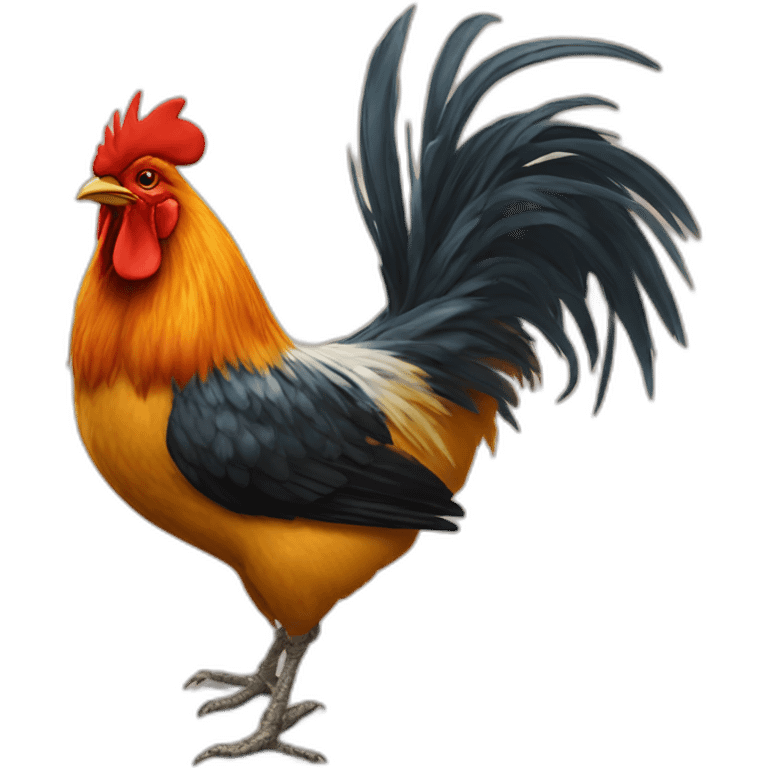 Rooster and Tit birds emoji