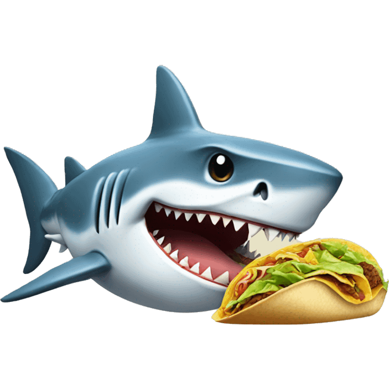 shark eating taco emoji