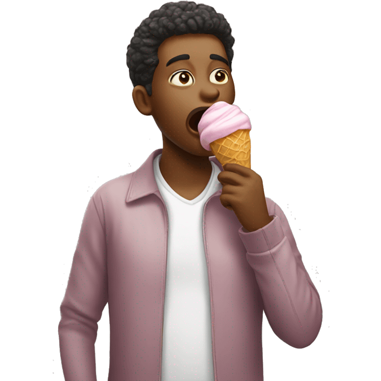 person licking icecream emoji