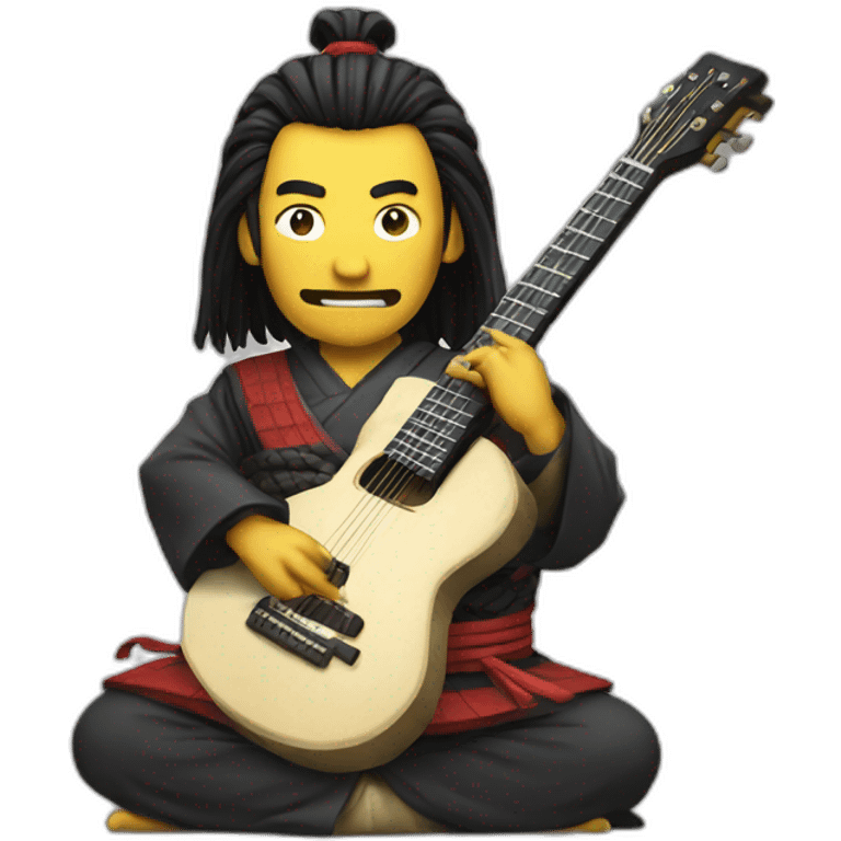 samurai playing guitar emoji