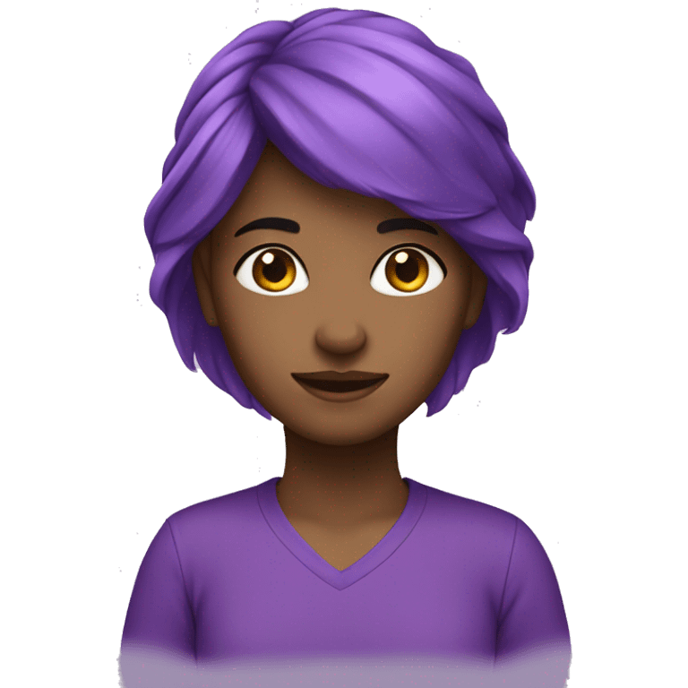 Cute female purple par emoji