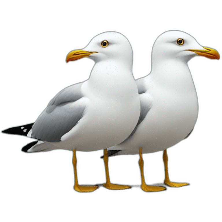 seagull with two heads emoji