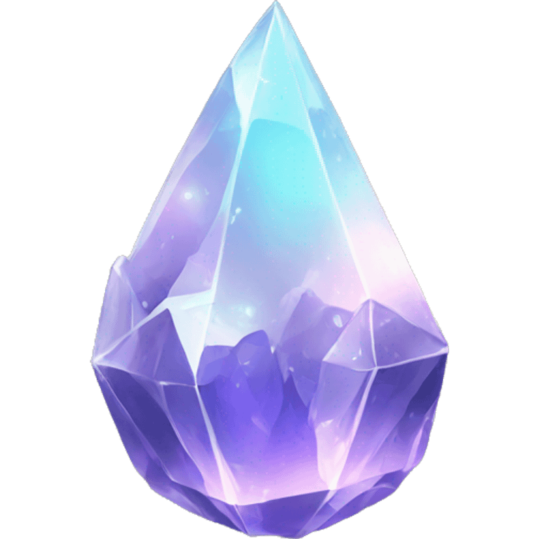 Glowing crystal emoji