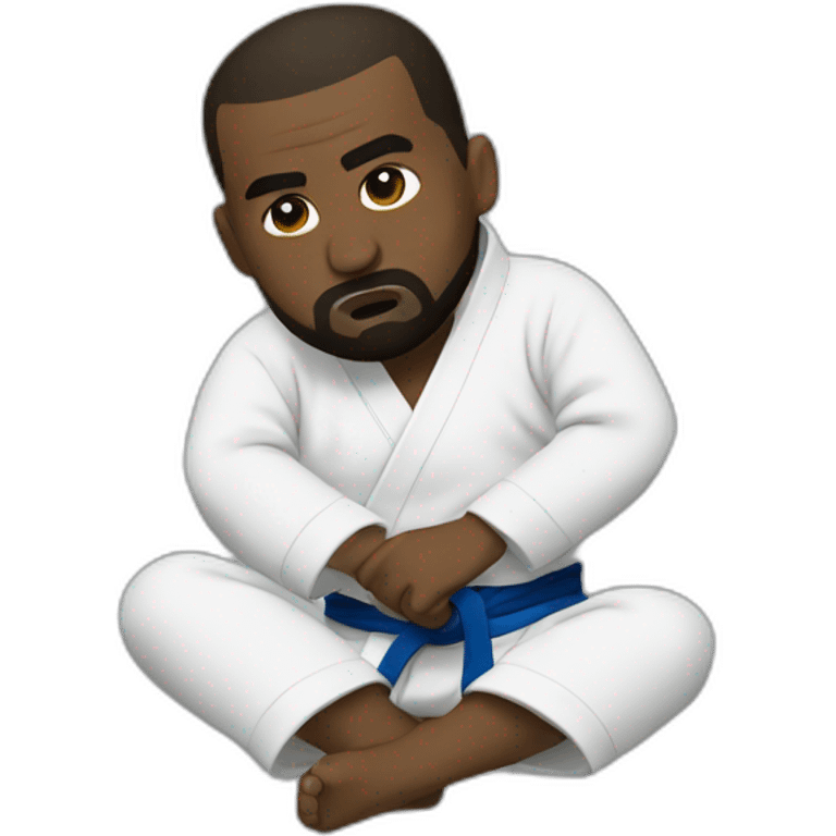 Kanye doing jiu jitsu emoji