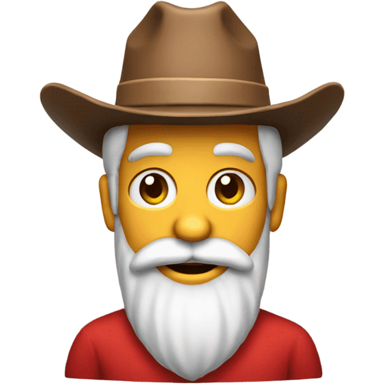 Santa clause wearing a cowboy hat emoji