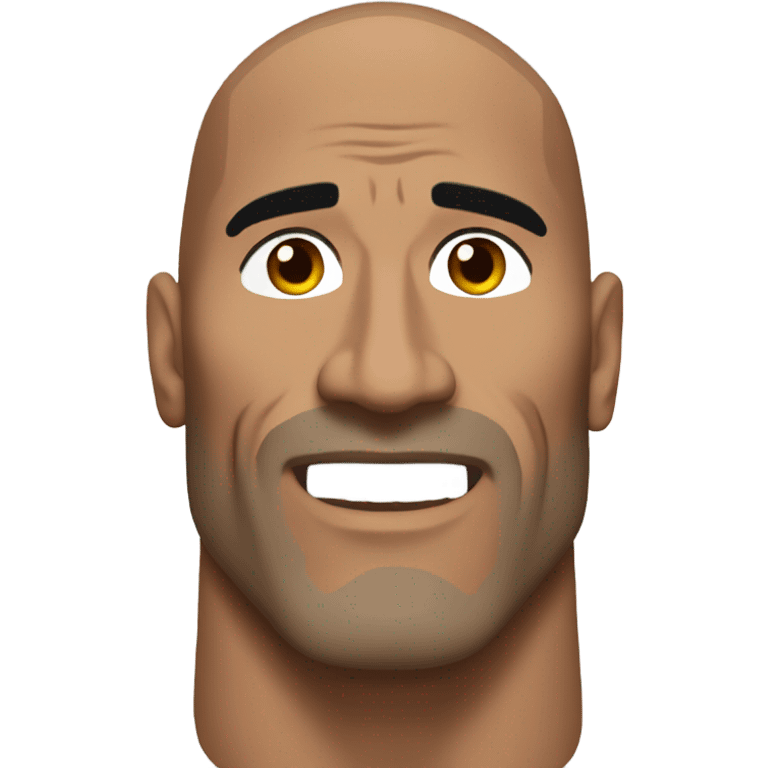 The rock from wwe’s head  emoji