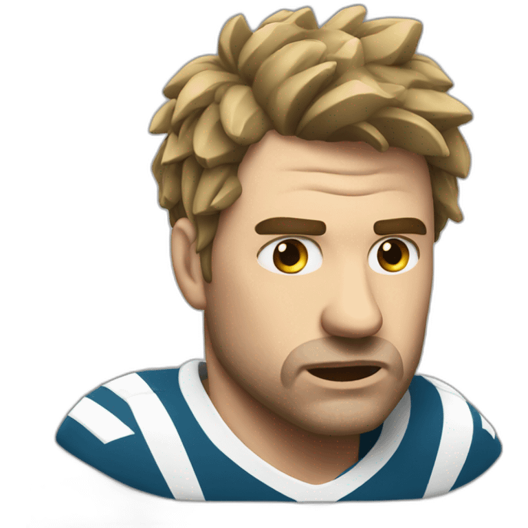 Hungover rugby player emoji