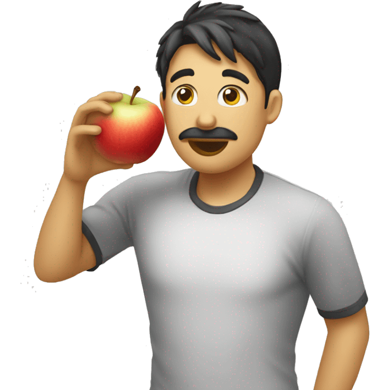 moi mangeant une pomme emoji