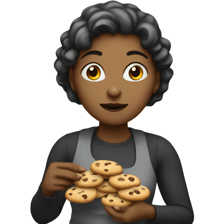 Wife eating cookies emoji