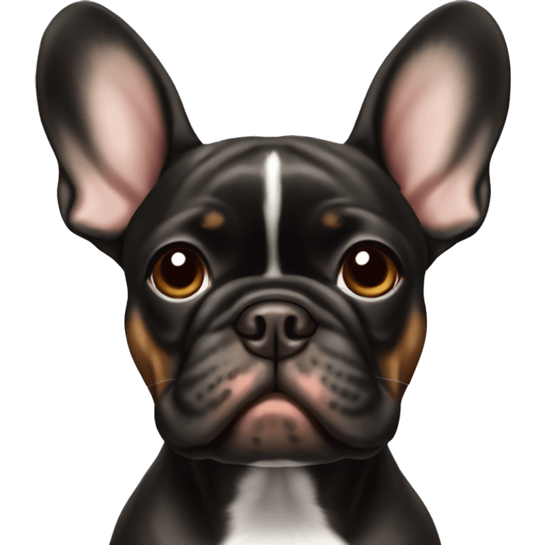  brindle black brown french bulldog emoji