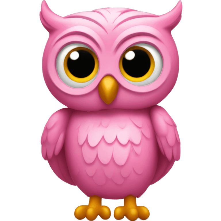 A pink owl with a thumb up.  emoji