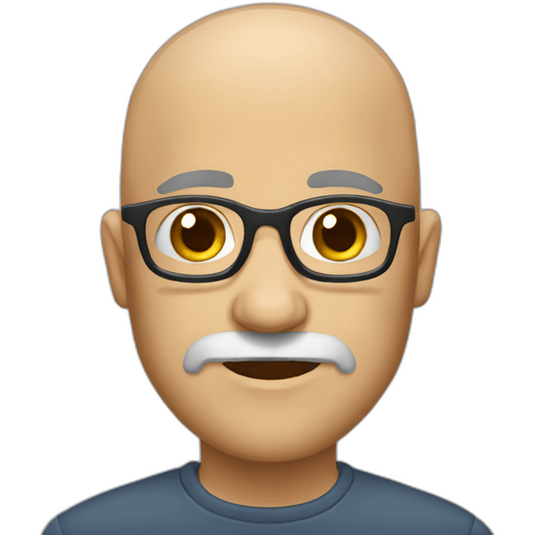 bald with a very dark grey beard emoji