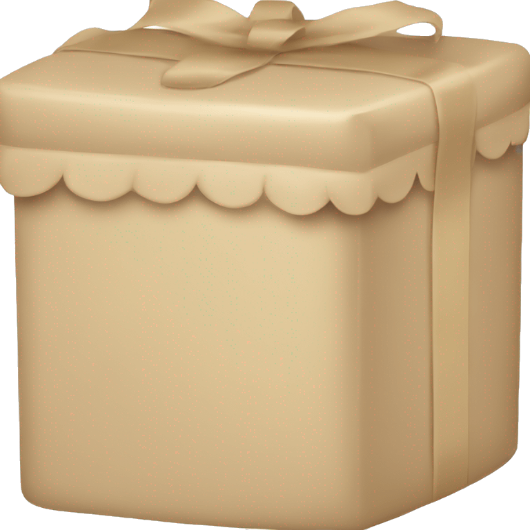 Beige scalloped box emoji