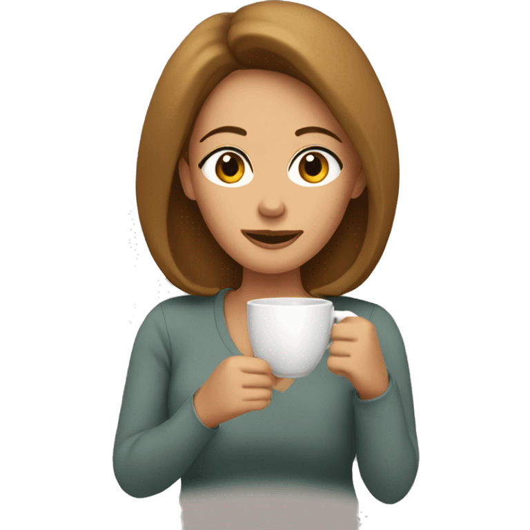 Mom drinking coffee emoji