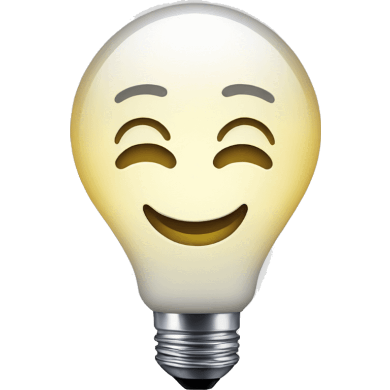 a happy light bulb  emoji