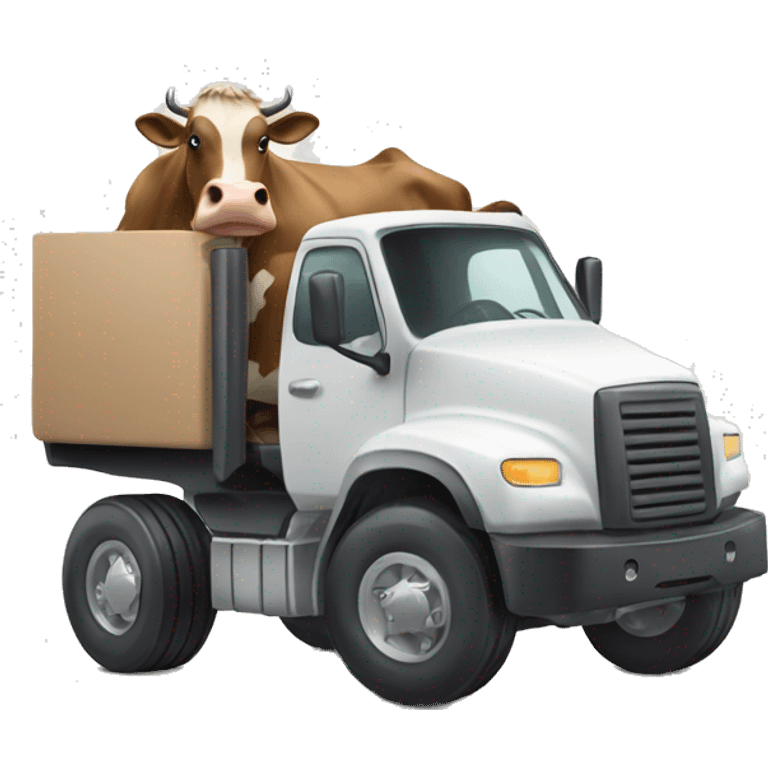 Cow driving a cyber truck  emoji