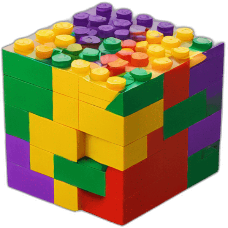 Lego cube emoji