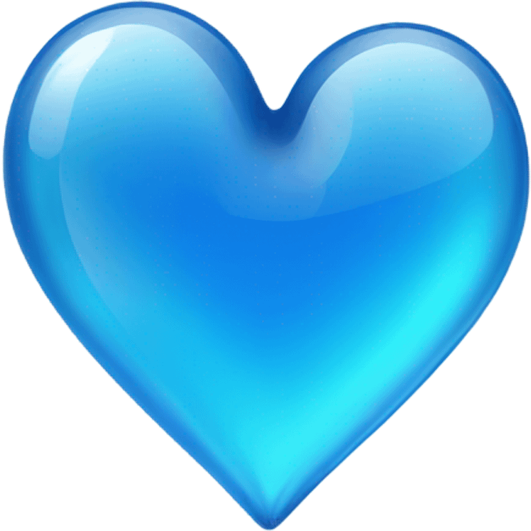 Blue heart glass emoji