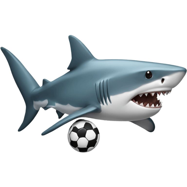 Shark with a foitball emoji