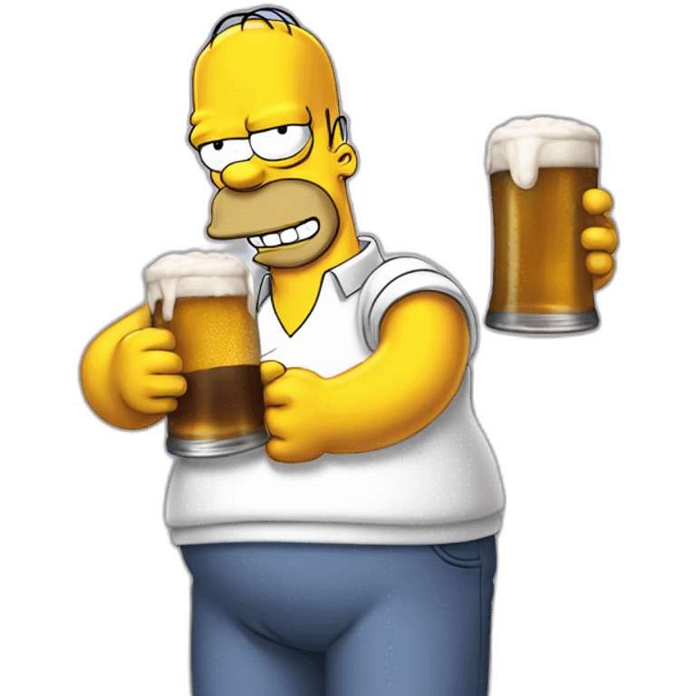 homer simpson drinking beer emoji