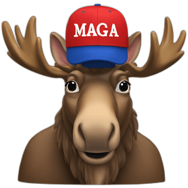 MAGA cap moose emoji