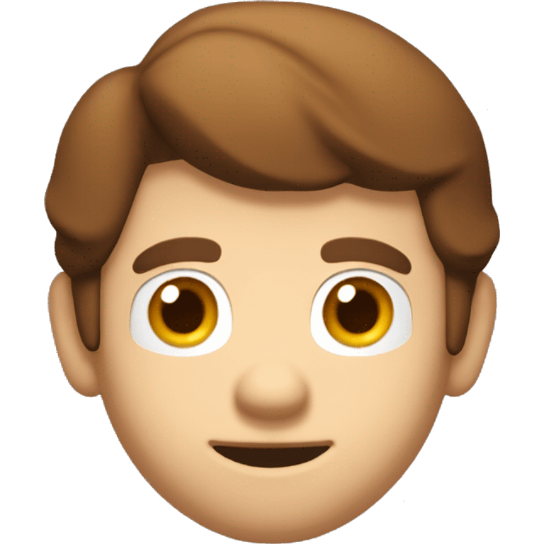 A guy with brown hair and eyes in a 3D 2000 mario games style emoji