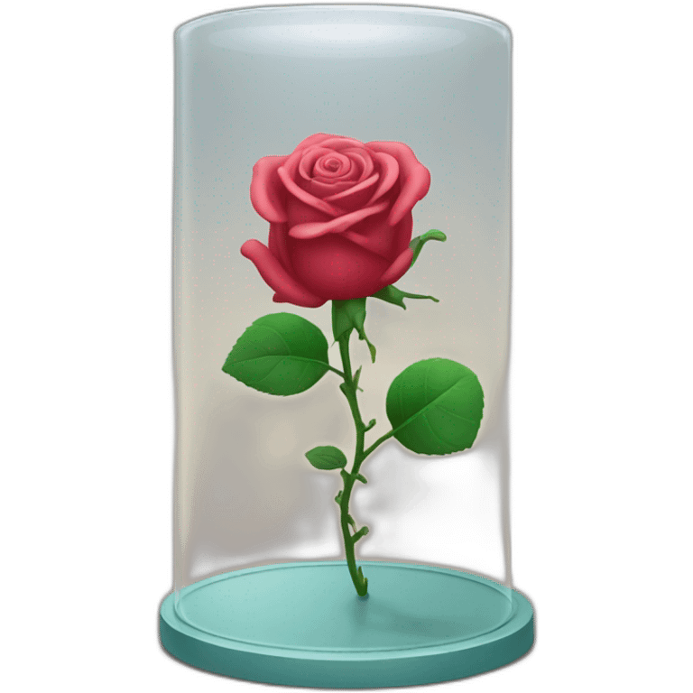 Rose in a glass case  emoji